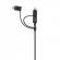 TNB Кабел 3 в 1 Lightning, с micro USB и USB type C, 1.5 m снимка 2