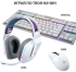 Слушалки Logitech G733, безжични, геймърски, RGB, бял цвят снимка 10