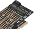 Кутия/Чекмедже за HDD Makki Адаптер M2 SSD NVMe+SATA (M-key+B-key) to PCI Express 3.0 4x adapter снимка 6