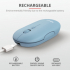 Мишка TRUST Puck Wireless & BT Rechargeable Mouse Синя снимка 7