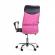 Директорски стол Monti HB, текстил, екокожа и меш, Tilt механизъм, до 120 kg, черна седалка, розова облегалка снимка 3