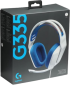 Слушалки Геймърски LOGITECH G335 Wired Gaming Headset - WHITE - 3.5 MM, бели/сини снимка 5
