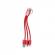 Cool Кабел 3 в 1 USB Scolt, Lightning, micro USB и USB type C, червен снимка 2