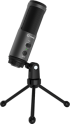 Микрофон Геймърски LORGAR Gaming Microphones, Whole balck color, USB condenser microphone снимка 2
