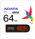 Adata 64GB C008 USB 2.0-Flash Drive - Черно/Червено снимка 3