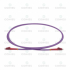 Оптична пач корда LC-LC OM4 Мулти мод дуплекс, виолетова, 2мм, 1м. снимка 2