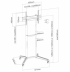 Стойка за телевизор Neomounts Mobile Floor Stand (height adjustable: 128.5-145 cm) снимка 8
