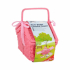 Small Foot Кошница за пикник, с чаен сервиз, розова снимка 3