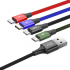Кабел Baseus USB-A към с microUSB-2x Lightning-USB-C, 1.2м, черен CA1T4-A01 снимка 2