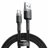Кабел Baseus Cafule USB-A към USB-C, 2м, черен снимка 1