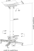 Принадлежност за проектор Neomounts Projector Ceiling Mount (height adjustable: 60-90 cm) снимка 8