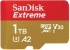 SD/флаш карта SanDisk Extreme microSDXC - 1 TB + SD адаптер + 1 година RescuePRO Deluxe, Скорости на четене/запис до 190MB/s и 130MB/s снимка 1