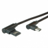 ROLINE 11.02.9036 :: USB 2.0 кабел Type A - Type C M-M, по ъгъл 90°, черен, 1.8 м снимка 2