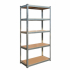 Стелаж RFG, метален, с 5 рафта, 900 х 400 х 1800 mm, MDF, до 175 kg снимка 3