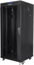 Шкаф за техника - Rack Lanberg rack cabinet 19" free-standing 27U - 600x600 self-assembly flat pack with glass door LCD, black снимка 3