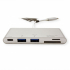 Картов четец Cardreader USB-C, 2xU3.2, SD-Micro SD, PD, 15.08.6257 снимка 2