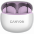 Слушалки Canyon TWS-5, безжични Bluetooth, в ухо, вграден микрофон, виолетов снимка 1