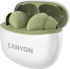 Слушалки Canyon TWS-5 Bluetooth headset, with microphone, BT V5.3 JL 6983D4, Зелени/Бели снимка 3