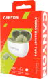 Слушалки Canyon TWS-5 Bluetooth headset, with microphone, BT V5.3 JL 6983D4, Зелени/Бели снимка 5