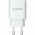 Принадлежност за смартфон Canyon CNE-CHA18W, 1*USB, QC3.0 18W, Output: DC 5V-3A, 9V-2A, 12V-1.5A, White снимка 1