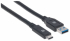 MANHATTAN 354981 :: Кабел USB 3.2 Gen 1, Type A Male to Type C Male, 5 Gbps, 3.0 м снимка 2