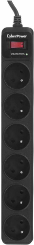 Контакт CyberPower Essential, 6х Schuco, 1.8 м. кабел, Черен снимка 2