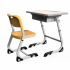 Други Ученически стол RFG Ergo School, от I до XII клас, регулируем, полипропилен, жълт снимка 2