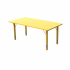 Бюро Ученическа маса RFG Flower, с регулируема височина, от 3 до 8 години, 1200 х 600 х 370-620 mm, MDF, жълта снимка 1