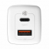Принадлежност за смартфон Зарядно устройство Baseus USB 65W + USB-C порт GaN2 Lite quick, бяло снимка 3