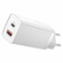 Принадлежност за смартфон Зарядно устройство Baseus USB 65W + USB-C порт GaN2 Lite quick, бяло снимка 1