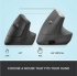 Мишка LOGITECH Lift Bluetooth Vertical Ergonomic Mouse - 4000dpi - Графит снимка 11