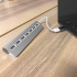 TNB USB Хъб, 7 порта, USB Type-A, с адаптер USB Type-C, бял снимка 5