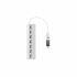 TNB USB Хъб, 7 порта, USB Type-A, с адаптер USB Type-C, бял снимка 1