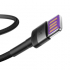 Кабел/адаптер Baseus CATKLF-PG1 Cafule USB-А към USB-C, 1м дължина, черен цвят снимка 3