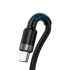 Кабел/адаптер Baseus CATKLF-PG1 Cafule USB-А към USB-C, 1м дължина, черен цвят снимка 4