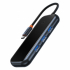 USB Хъб Baseus AcmeJoy 4-портов USB-C към 1x USB-C - 4x USB3.0 - сив снимка 5