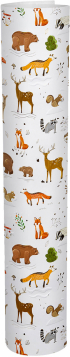 Goldbuch Хартия за опаковане - Горски животни, 50 х 70 cm, бяла снимка 2