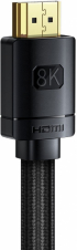 Кабел/адаптер Baseus High Definition Series HDMI 2.1, 8K 60Hz, 3D, HDR, 48Gbps, 2м. - черен снимка 2