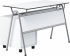 Продукт RFG Учителска маса Letme, 1100 х 600 х 750 mm, бял плот, сив метал снимка 3