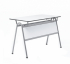Продукт RFG Учителска маса Letme, 1100 х 600 х 750 mm, бял плот, сив метал снимка 1