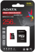 Micro SDXC 256GB Red U3 V30 Cl10+SD Adapter, Adata снимка 3