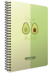 Gipta Тетрадка Avocado, бяла хартия, широки редове, със спирала, А4, 80 листа снимка 3