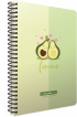 Gipta Тетрадка Avocado, бяла хартия, широки редове, със спирала, А4, 80 листа снимка 5