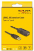 Удължителен кабел DeLock, USB-A мъжко - USB-A женско, USB 2.0, 10 м, Черен снимка 3
