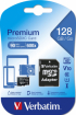 Verbatim micro SDXC, 128GB Class 10, с влючен адаптер в комплекта снимка 3