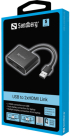 SANDBERG SNB-134-35 :: USB към 2x HDMI, видео адаптер, 1080p снимка 2