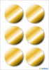 Herma Самозалепващи се етикети, диаметър 32 mm, златисти, 18 броя снимка 2