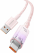 Кабел Baseus Explorer USB към USB-C 100W 1м CATS010404 - розов снимка 3