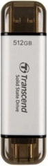 SSD външен Transcend 512GB, External SSD, ESD310S, USB 10Gbps, Type C-A, Silver снимка 1