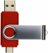 USB флаш памет Swivel, USB 3.0, 16 GB, Type-C OTG, червена снимка 2
